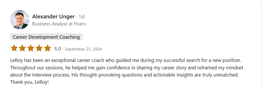 LinkedIn recommendation from Alexander Unger